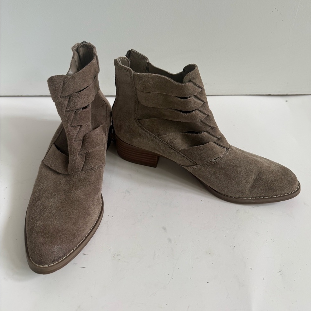 Volatile Suede Taupe Ankle Boots